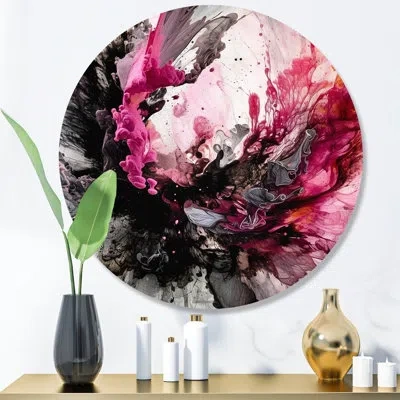 Design Art Marble Splash V Wall Décor In Black;gold