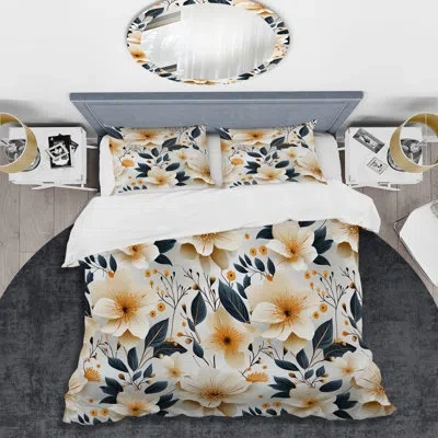 Design Art Mckaylen Bedding In White;teal