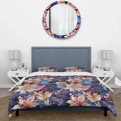Design Art Mehme Zen Tranquility Paisley Pattern - Paisley Duvet Cover Set - Microfiber Polyester In Pink;purple