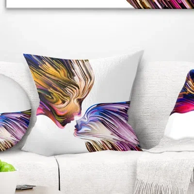Design Art Metaphorical Mind - Metaphorical Mind Painting Pillow In Blue;yellow
