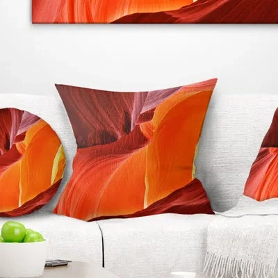Design Art Midday In Antelope Canyon - Landscape Printed Pillow