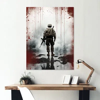 Design Art Military Honor And Courage Us Soldier Ii - Military Metal Wall Art