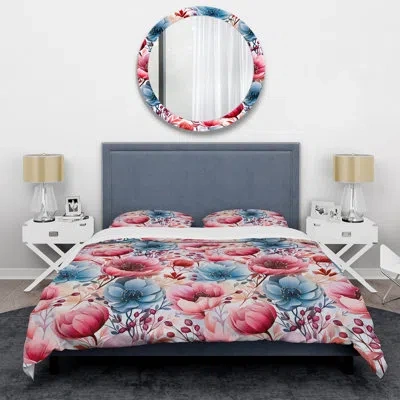 Design Art Milous Bedding In Blue;pink