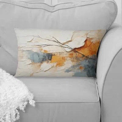 Design Art Minimalism Modern Scandinavian Serenity Art - Modern Scandinavian Printed Throw Pillow In Beige;yellow