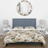 Design Art Minimalist Chic Victorian Pattern Bedding In Beige