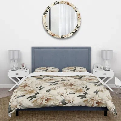 Design Art Minimalist Chic Victorian Pattern Bedding In Beige