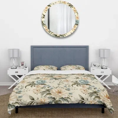 Design Art Minimalist Chic Victorian Pattern Ii Bedding In Beige