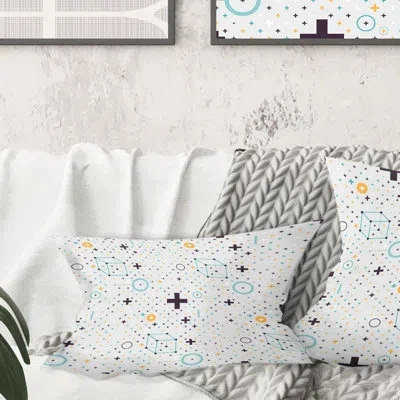 Design Art Minimalistic Geometric Elements - Mid-century Modernprinted Throw Pillow