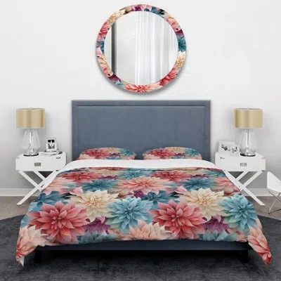 Design Art Mino Duvet Cover Set In Blue;pink