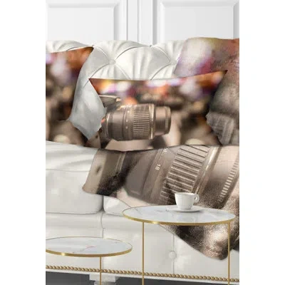 Design Art Modern Camera In City Electronics Shop Lumbar Pillow