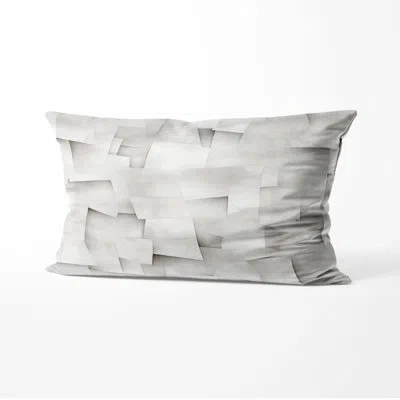 Design Art Modern Throw Pillow - Grey Stone Echo Printed Cushion