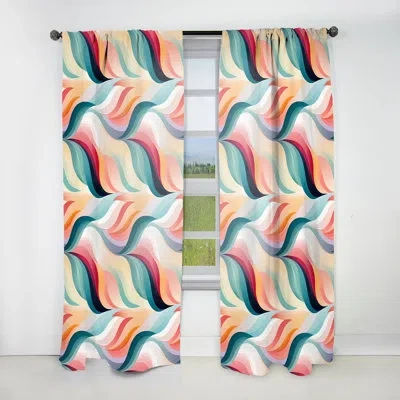 Design Art Modern Zen - Modern Curtain - Velvet Room Darkening - 1 Panel In Multi-color