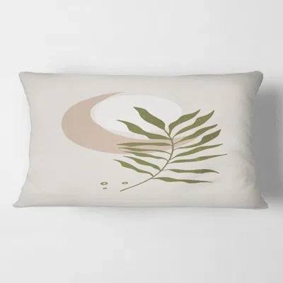 Design Art Moon With Leaf Ii Rectangular Pillow Cover & Insert