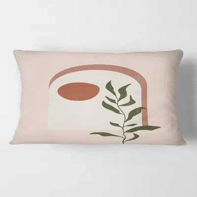 Design Art Moon With Leaf Iii Rectangular Pillow Cover & Insert
