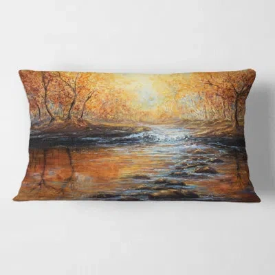Design Art Morning Light In The Forest Rectangular Pillow Cover & Insert