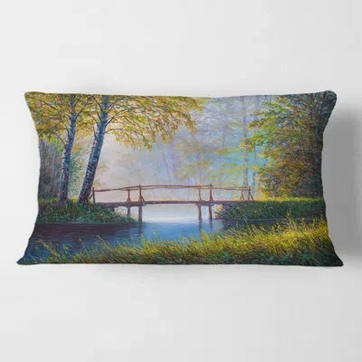 Design Art Morning Sunlight And The Awakening Spring Forest Rectangular Pillow Cover & Insert