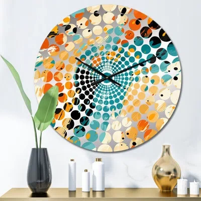 Design Art Multicolor Feather Fury - Abstract Wall Clock
