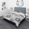 Design Art Multicolor Romantic Patchwork - Abstract Duvet Cover Set - Microfiber Polyester In Multicolor