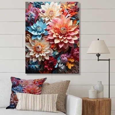 Design Art Mums Intertwine Burst Of Color I On Canvas Print In Wrapped Canvas