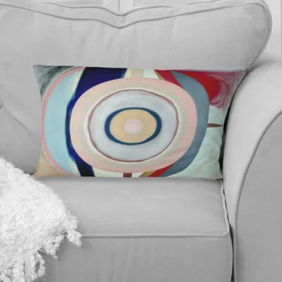 Design Art Mystic Terra Rosa Wisdom Ii - Abstract Printed Throw Pillow In Brown;beige