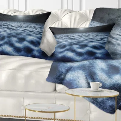 Design Art Night With Fool Moon In Sky - Landscape Printed Pillow