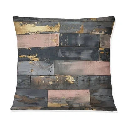 Design Art No Pattern - Country Pillow In Pink;gold