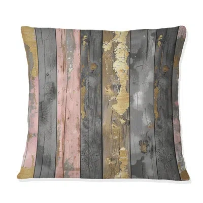 Design Art No Pattern - Country Pillow In Pink;gold