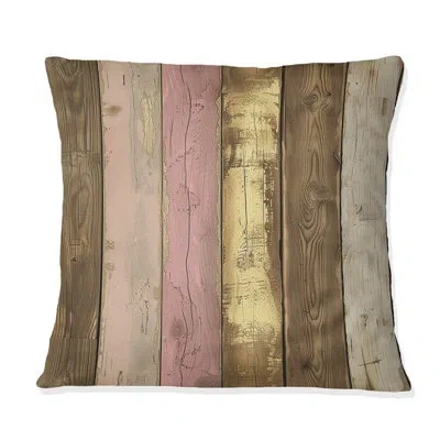 Design Art No Pattern - Country Pillow In Pink;gold