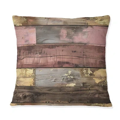 Design Art No Pattern - Country Pillow In Pink;gold