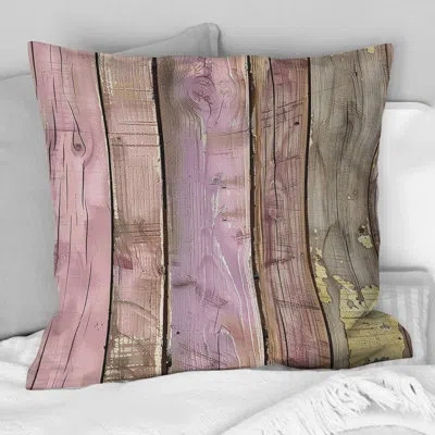 Design Art No Pattern - Country Pillow In Pink;gold
