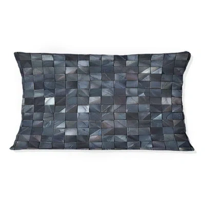 Design Art No Pattern - Modern Lumbar Pillow In White;gray