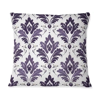 Design Art No Pattern - Modern Throw Pillow In White;purple