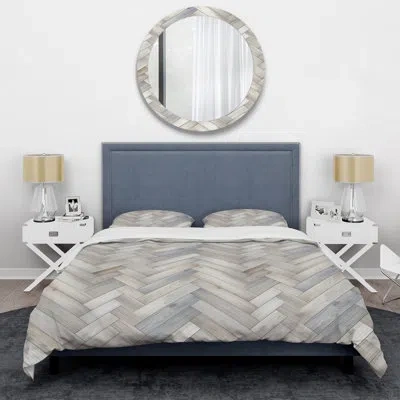 Design Art Nordic Elegance - Modern Duvet Cover Set - Microfiber Polyester In Gray
