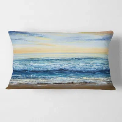 Design Art Ocean Waves At Dawn Rectangular Pillow Cover & Insert