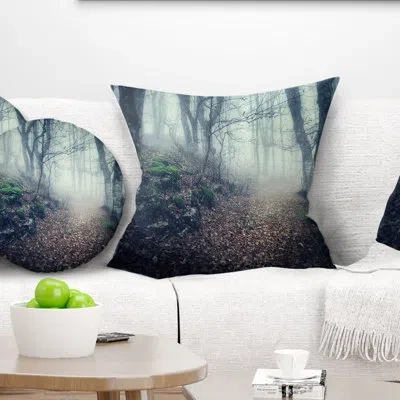 Design Art Old Style Path In Forest - Landscape Printed Pillow