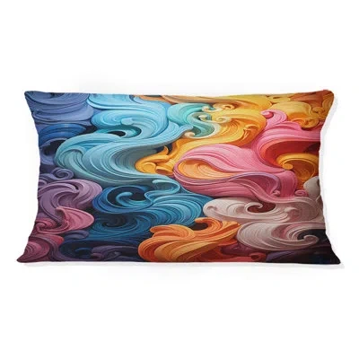 Design Art Opt Art Chromatic Delirium I - Op Art Printed Throw Pillow In Multi-color