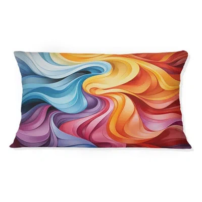Design Art Opt Art Chromatic Delirium V - Op Art Printed Throw Pillow In Multi-color