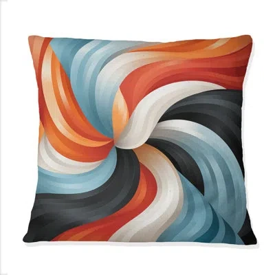 Design Art Opt Art Chromatic Elixir V - Op Art Printed Throw Pillow In Blue;black;brown;green;red;yellow