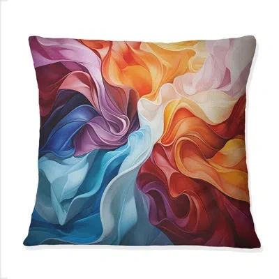 Design Art Opt Art Dynamic Chromatics - Op Art Printed Throw Pillow In Blue;black;brown;green;red;yellow
