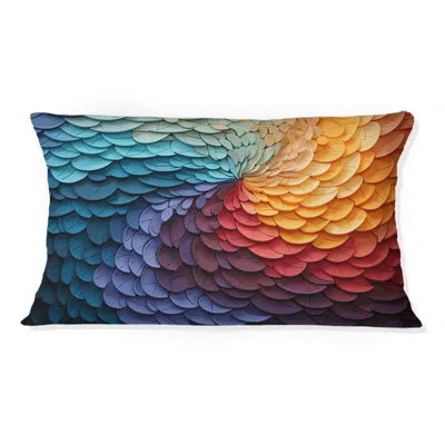 Design Art Opt Art Harmonious Spectrum Iii - Op Art Printed Throw Pillow In Multi-color