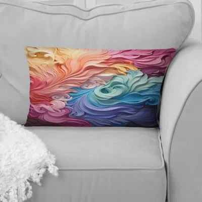 Design Art Opt Art Radiant Spectrum I - Op Art Printed Throw Pillow In Multi-color