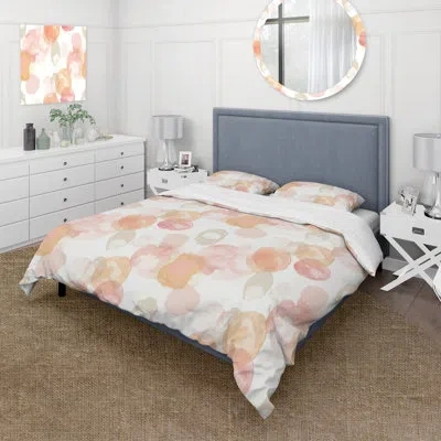 Design Art Orange Beige Boho - Boho Duvet Cover Set In Beige;orange