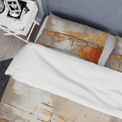 Design Art Orange Impressions I Beddingmicrofiber / Polyester Duvet Cover Set In Yellow;orange