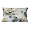 Design Art Oriental Elegance Marble Pattern - Marble Polyester Pillow In Gold;teal
