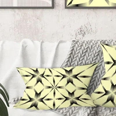 Design Art Oriental Ornament. Flower Pattern - Mid-century Modernprinted Throw Pillow