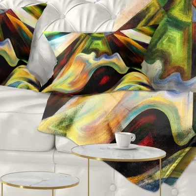Design Art Origin Of Imagination - Abstract Printed Throw Pillow