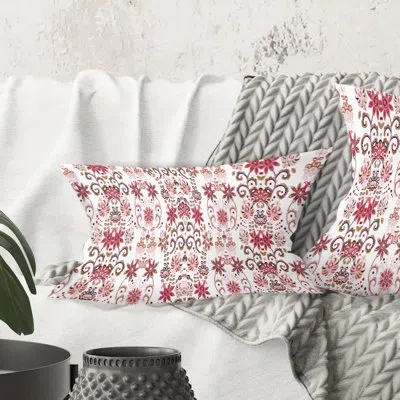 Design Art Ornamental Retro Pattern - Mid-century Modernprinted Throw Pillow