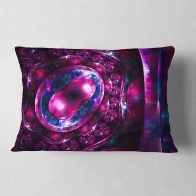 Design Art Ornate Sparkle Throw Pillow In Purple
