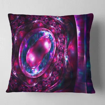 Design Art Ornate Sparkle Violet And Blue - Abstract Printed Pillow In Purple