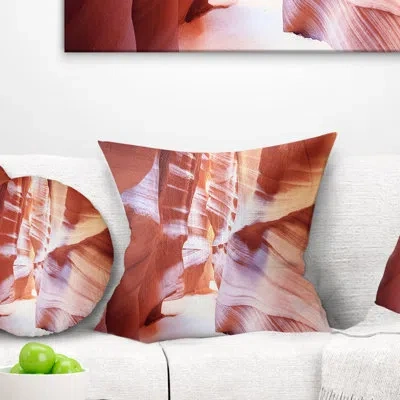 Design Art Panoramic View Antelope Canyon - Landscape Printed Pillow